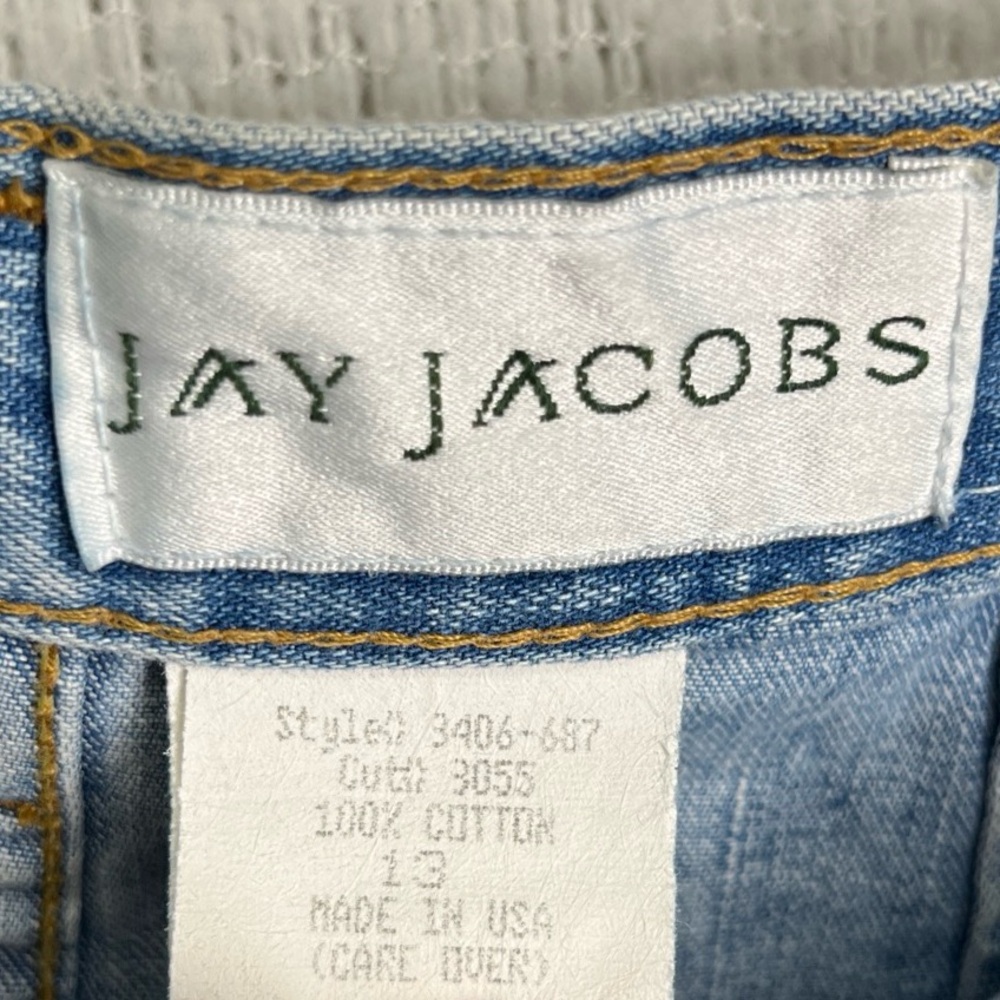 Vintage Maxi Denim Skirt Jay Jacobs Button Front Pencil Jean 90s Faded USA Jr 13 - Picture 8 of 16